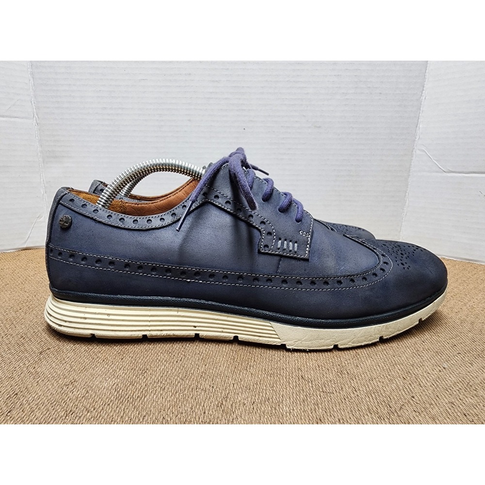 Timberland Sensor Flex Defender Repellent Blue Wingtip Oxford Sneaker Mens 9.5